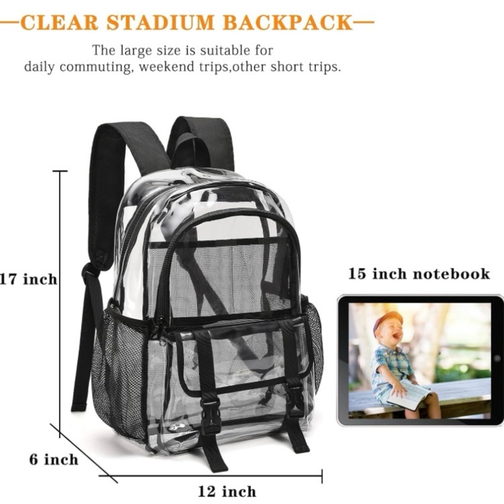 Clear Backpack (Brown) - image 5